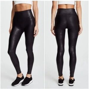 Spanx Faux Leather Leggings- Large